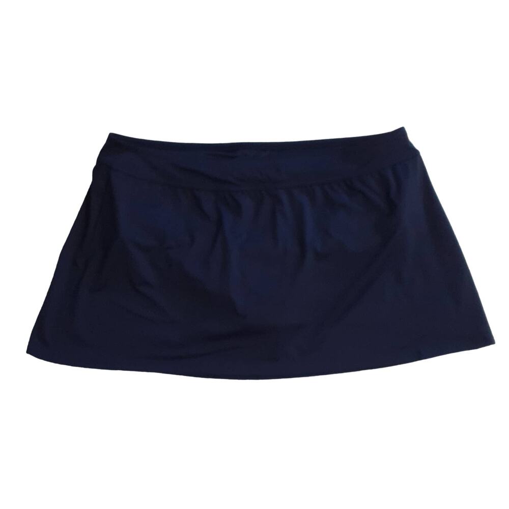 NWT Lands' End Women's Navy Tummy Control Plus Size 22 Swim Skirt